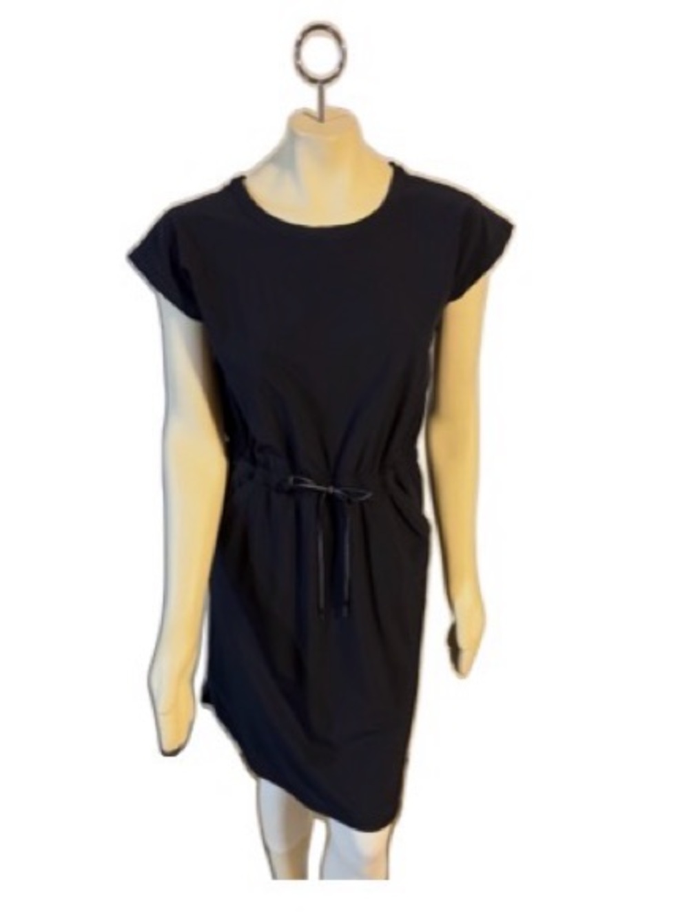 T by Talbot Navy Drawstring Waist Women’s Dress - Perfect to Throw on and GO!